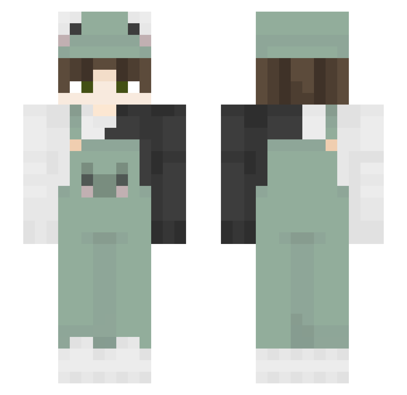 waterlesscoffee Minecraft skin, front and back view