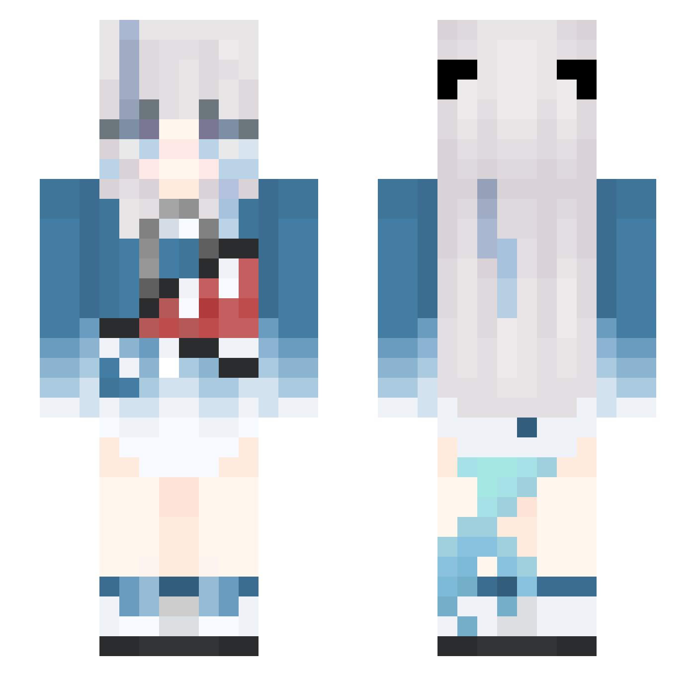 Tuann_57 Minecraft skin, front and back view