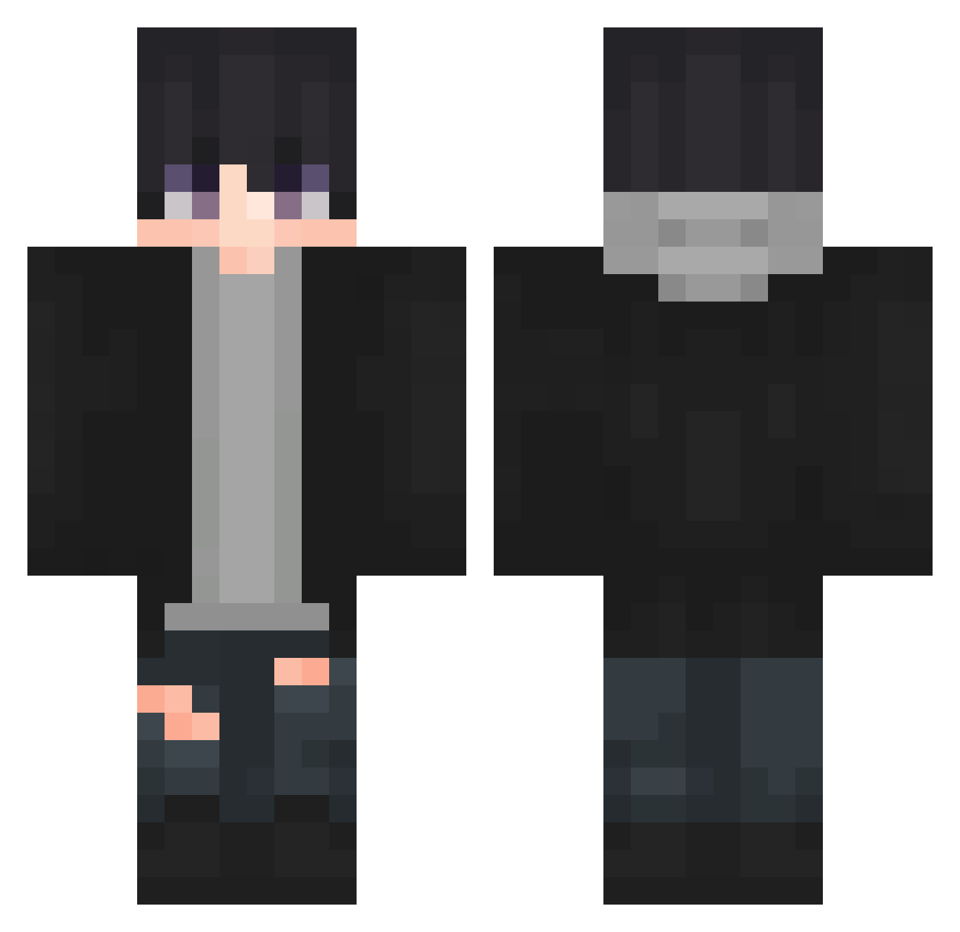 Saito_Nova Minecraft skin, front and back view