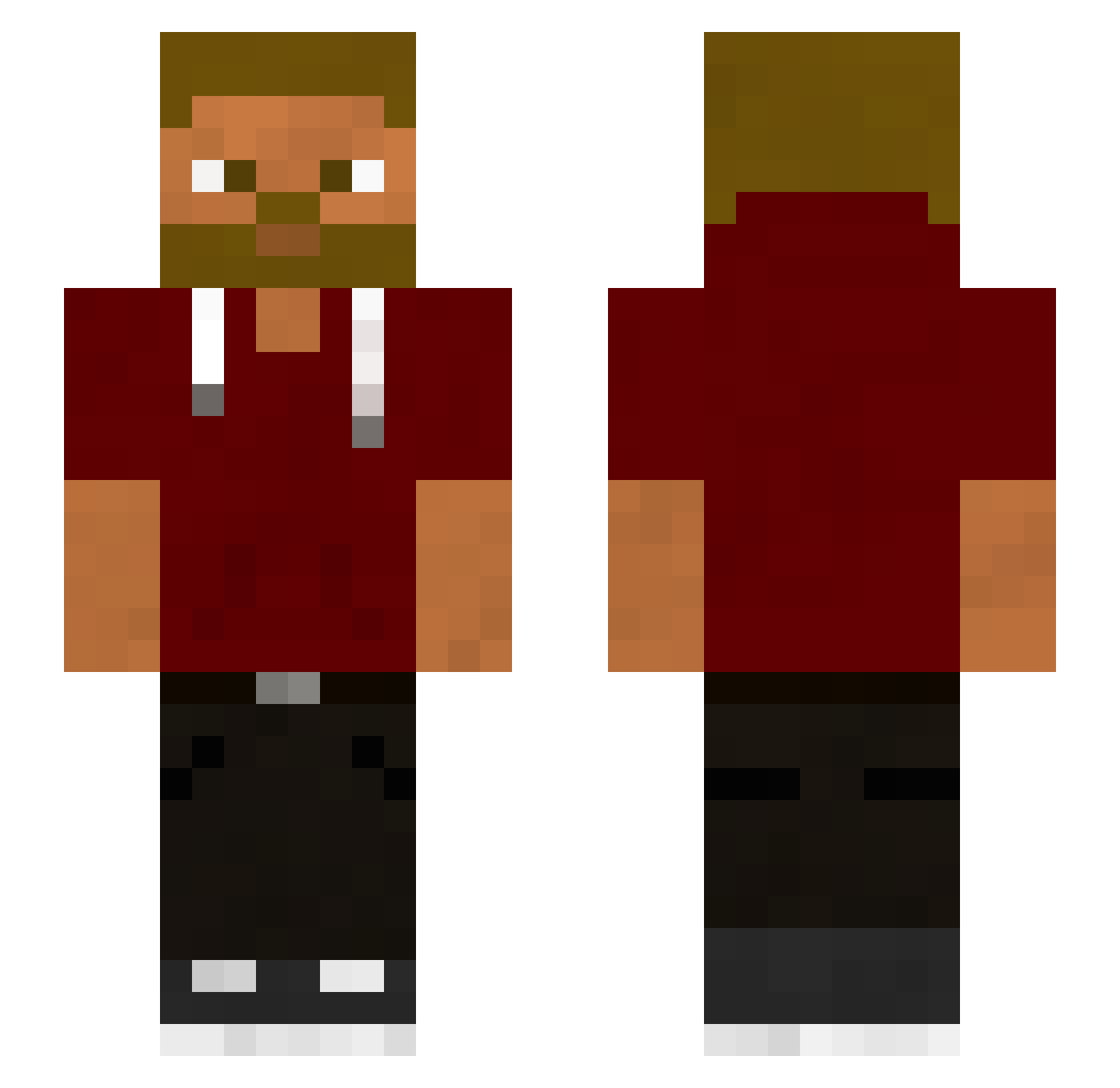 Froeschi998 Minecraft skin, front and back view