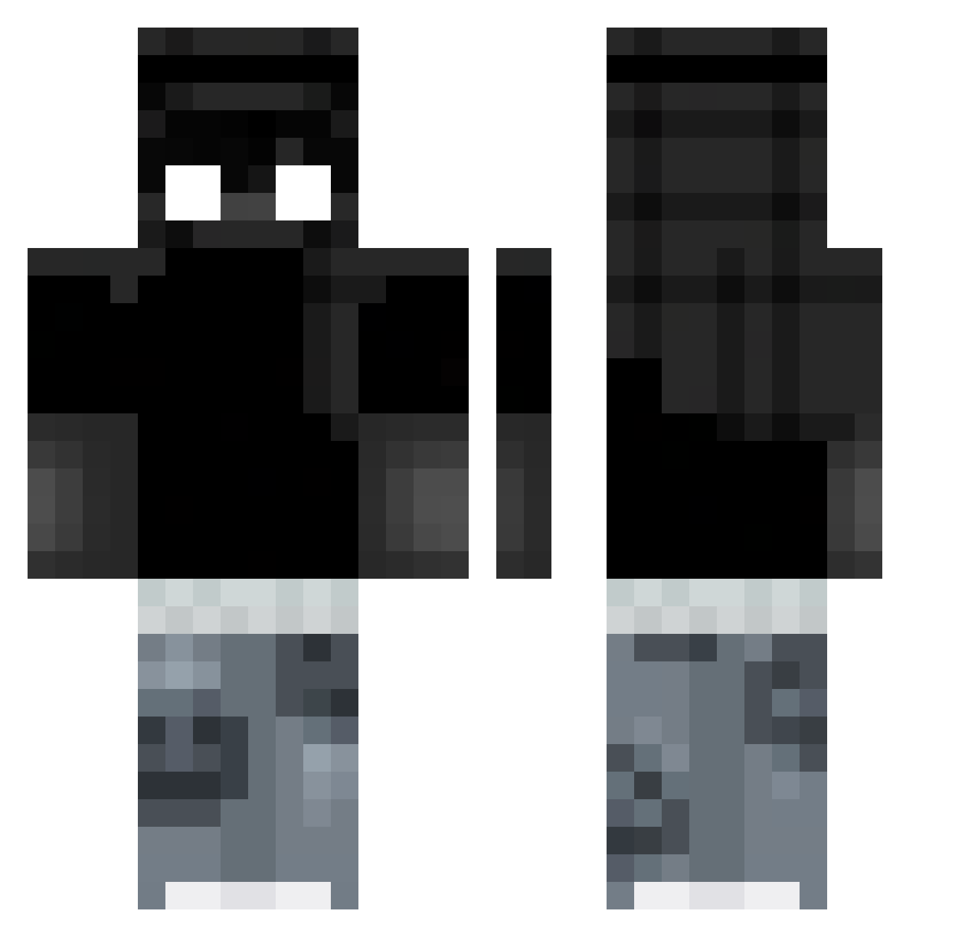 rayo1234 Minecraft skin, front and back view