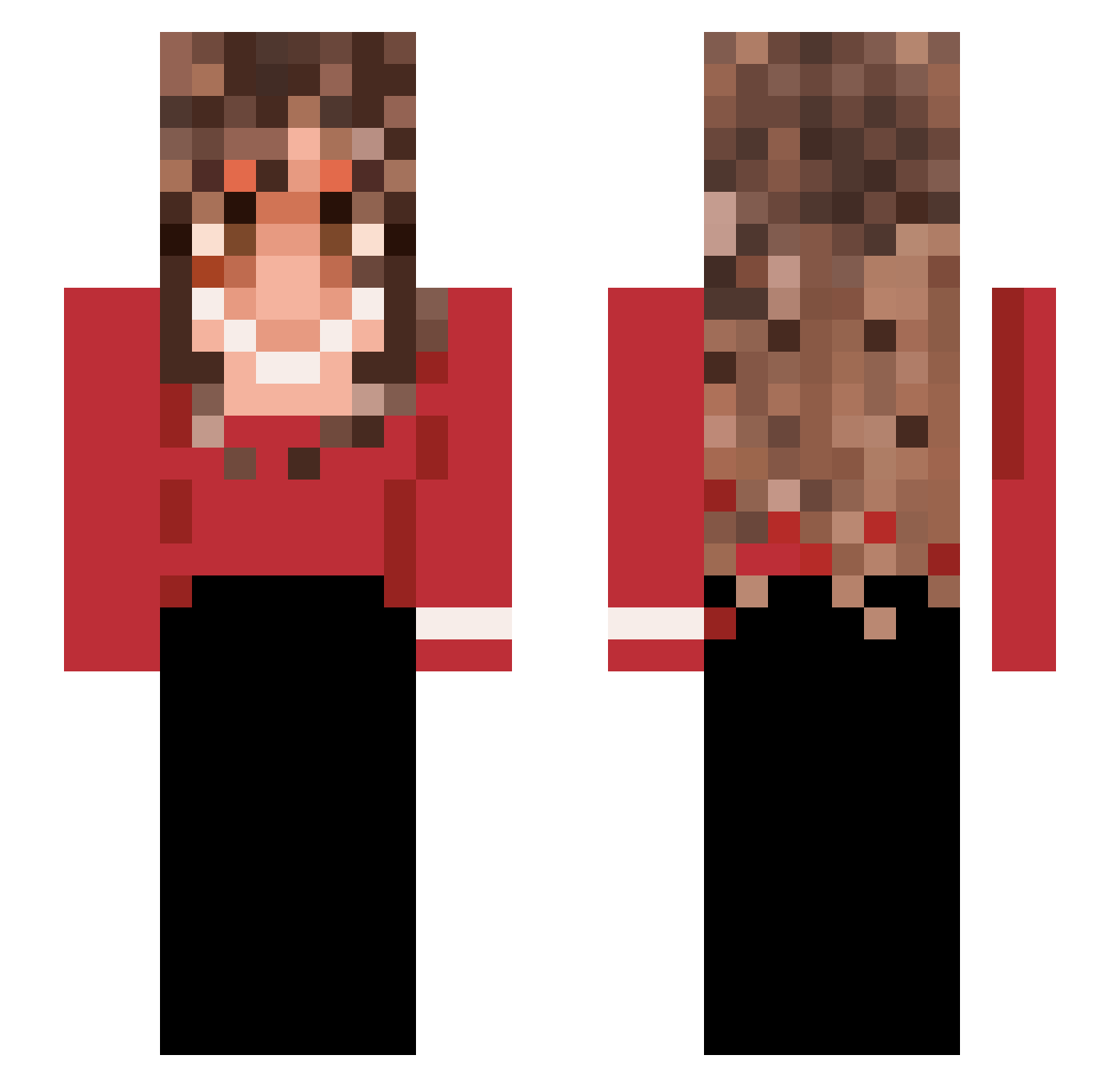 ST4RGRL_ Minecraft skin, front and back view