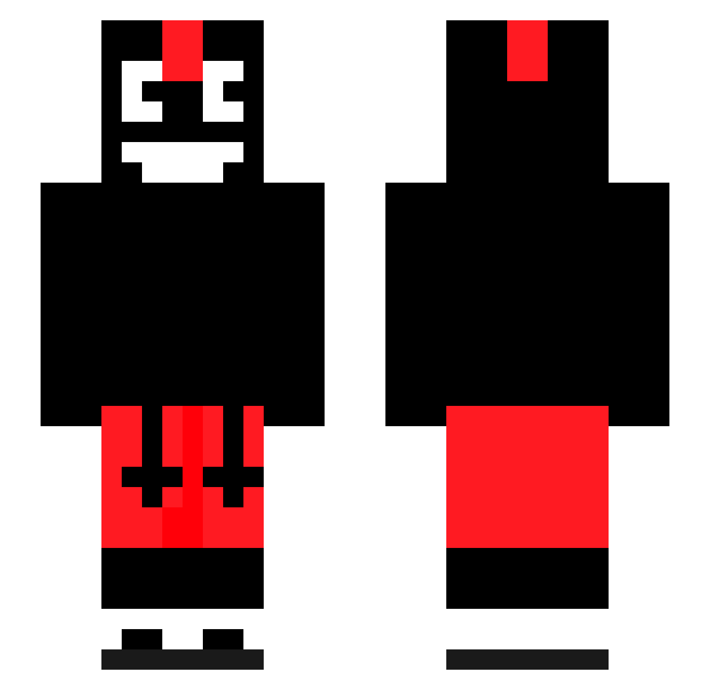 ShadeCrystal Minecraft skin, front and back view