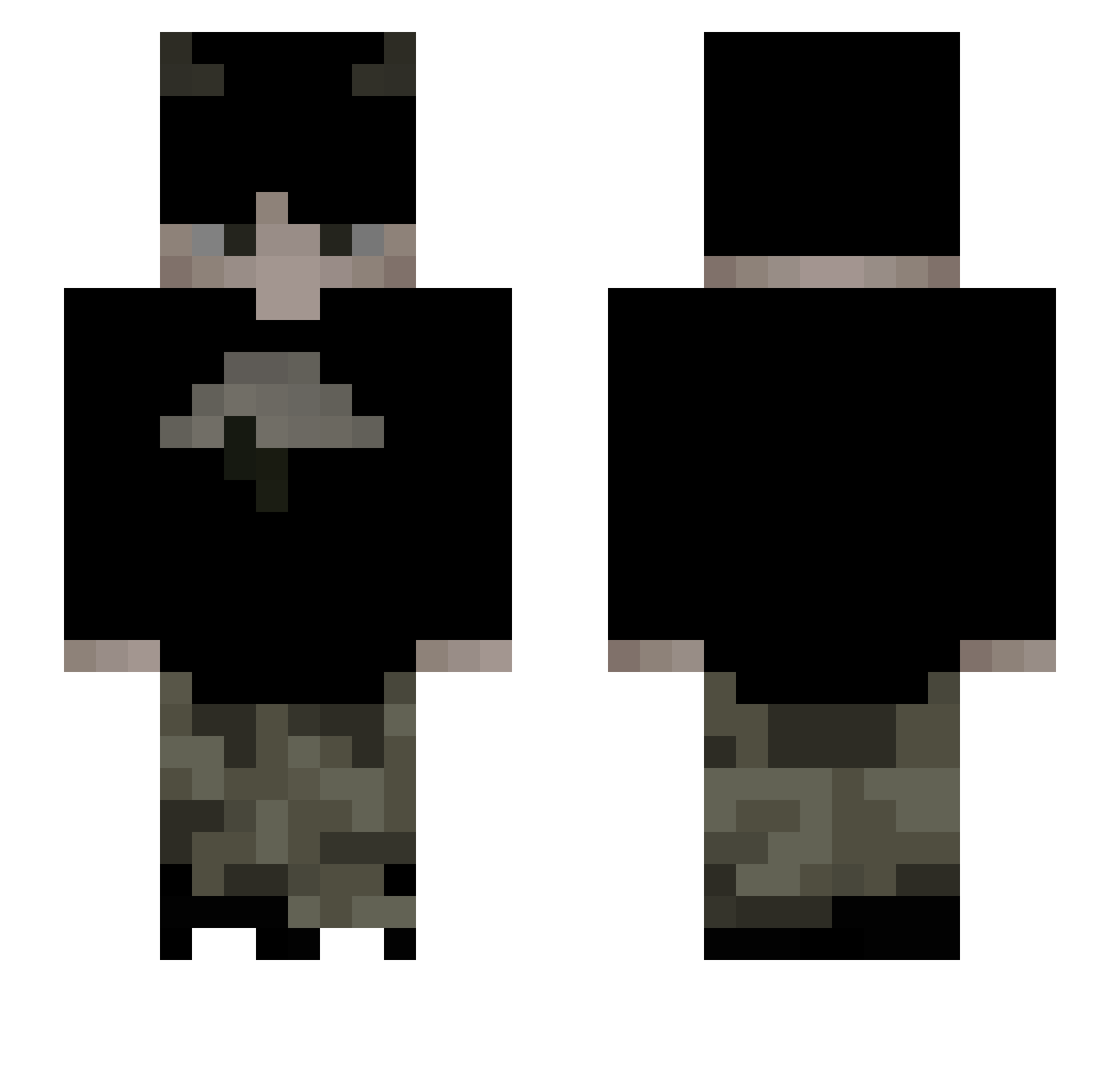 XiaozeFengchen Minecraft skin, front and back view