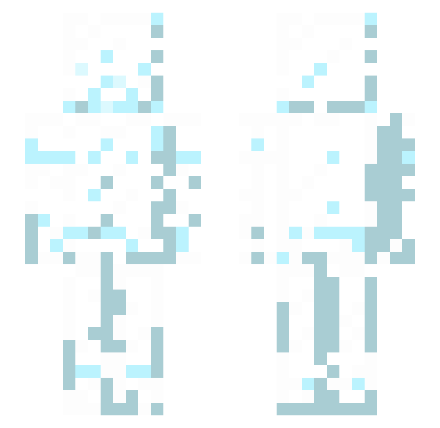yzqf Minecraft skin, front and back view