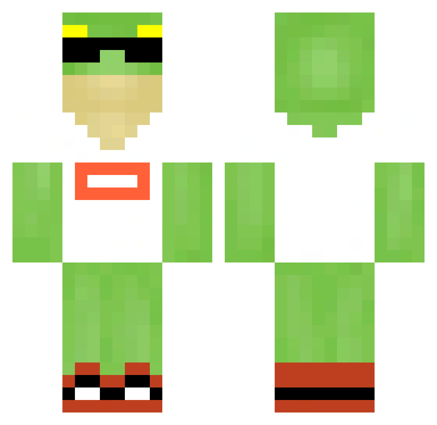 Lagartock12 Minecraft skin, front and back view