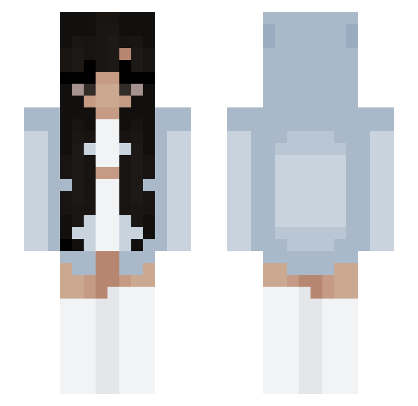 Brandoneee Minecraft skin, front and back view