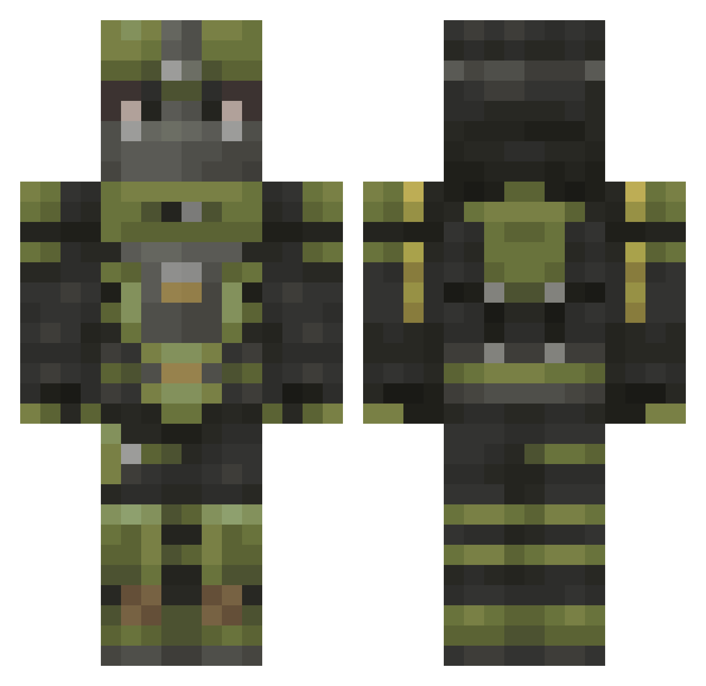 EngineerGamin123 Minecraft skin, front and back view