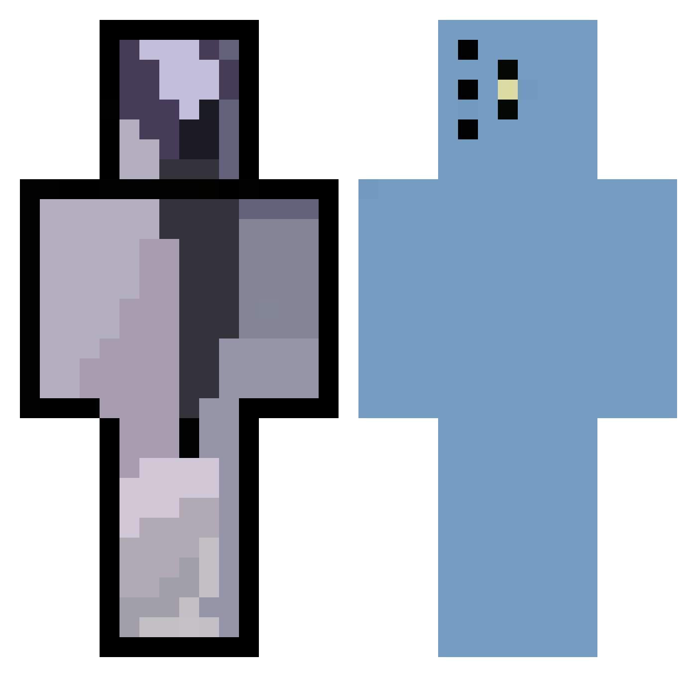 Unlimited_GG_YT Minecraft skin, front and back view
