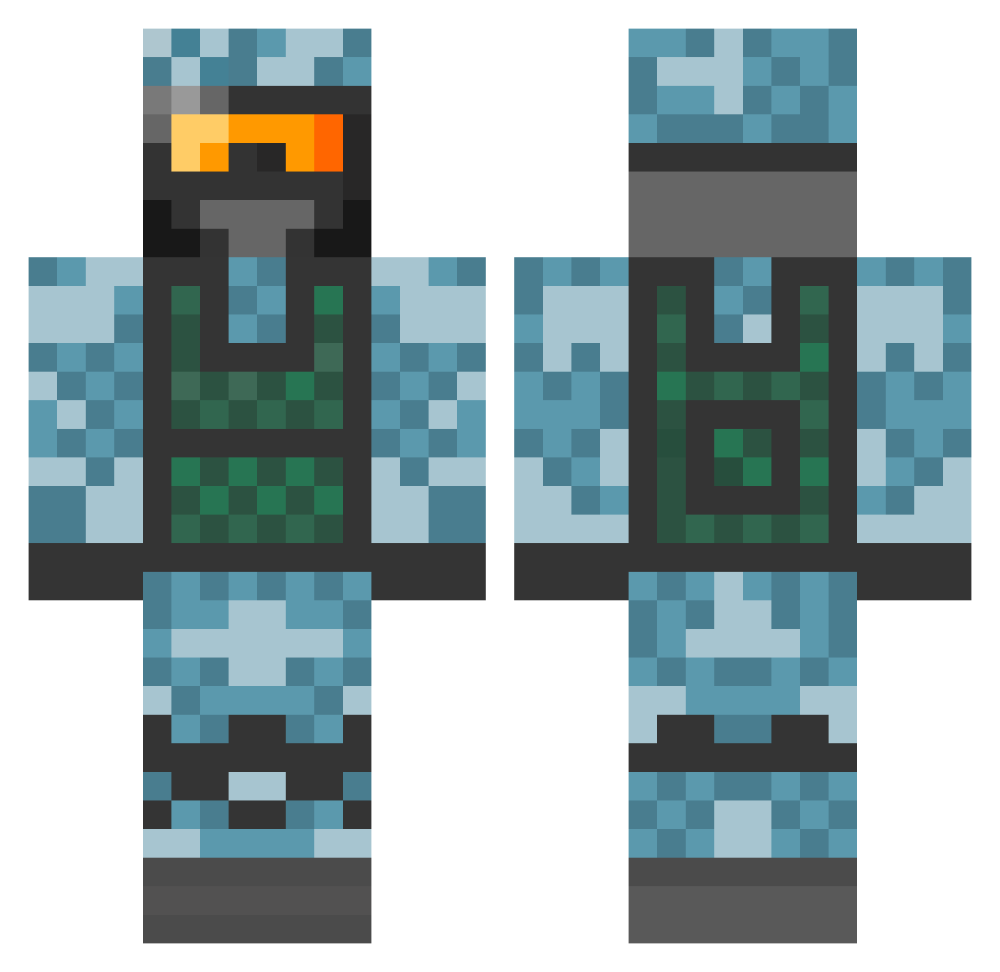 ArikIsAPro Minecraft skin, front and back view