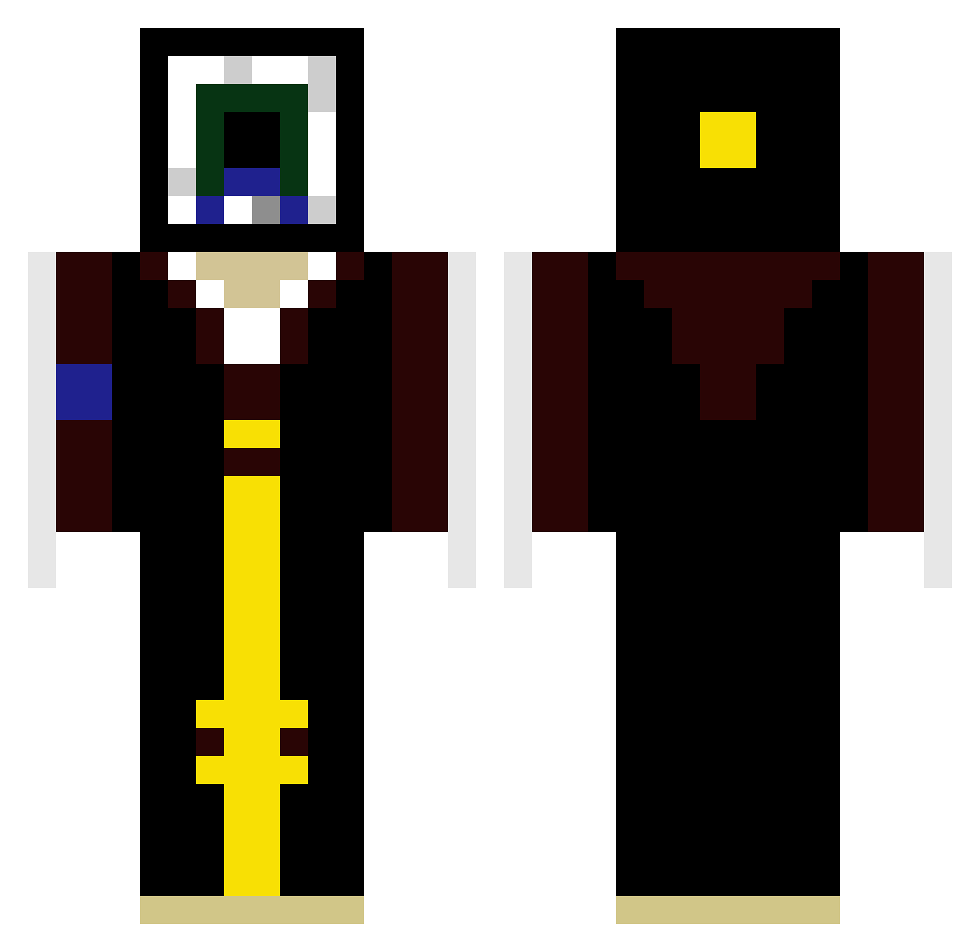 The_One_Eye Minecraft skin, front and back view