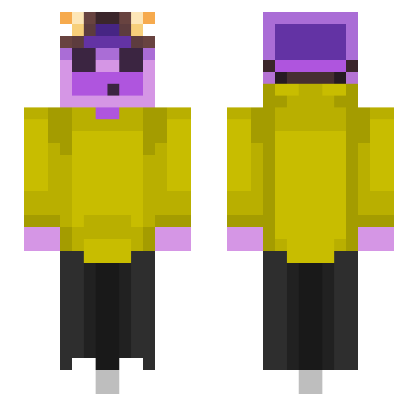 _HDZ_ Minecraft skin, front and back view