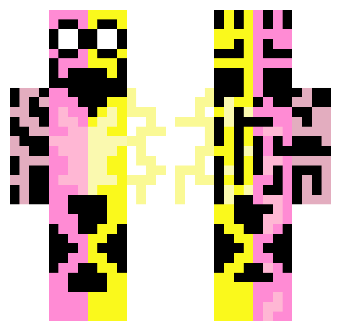 titchysyfer Minecraft skin, front and back view