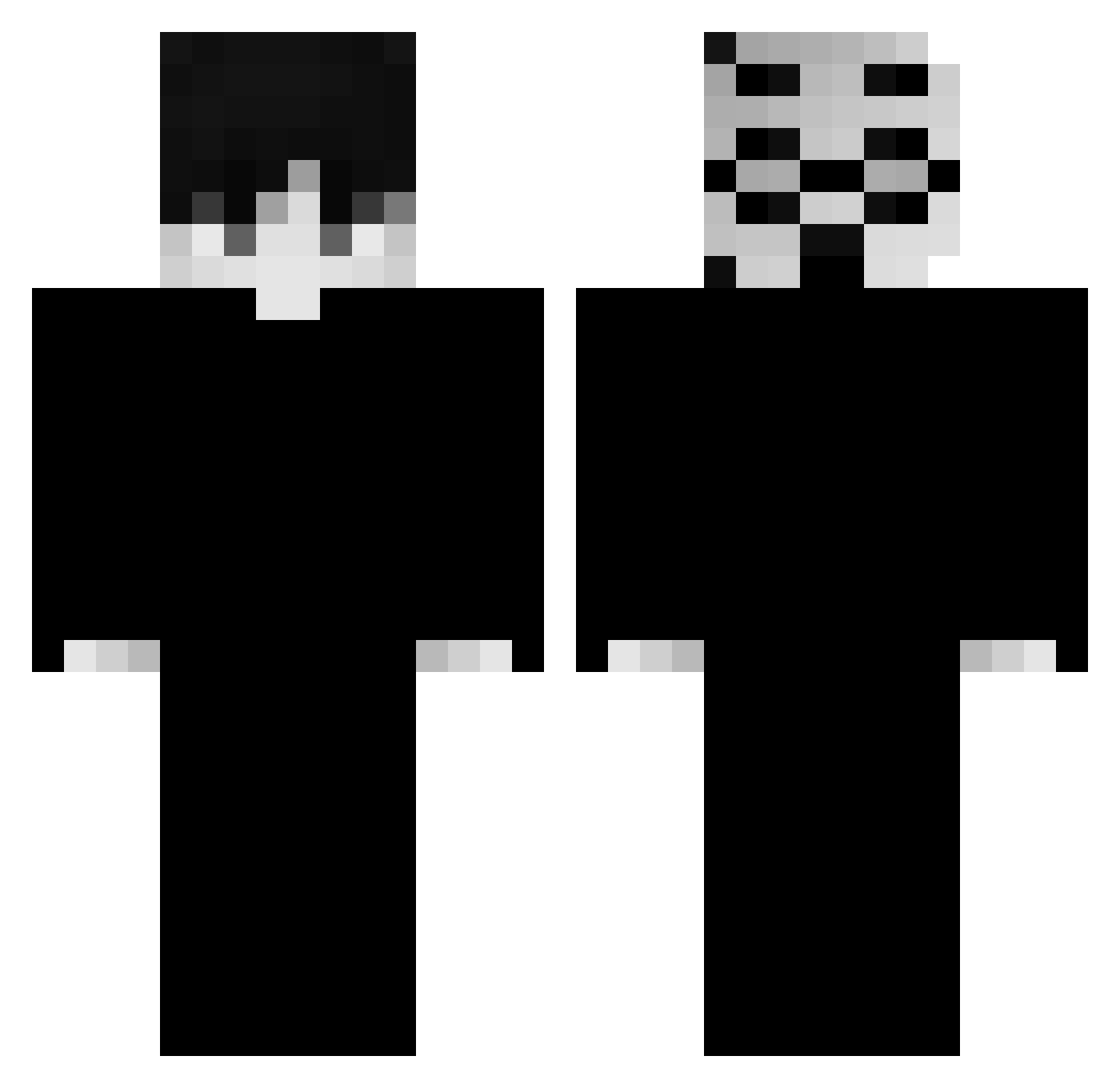 Lerzaczek Minecraft skin, front and back view