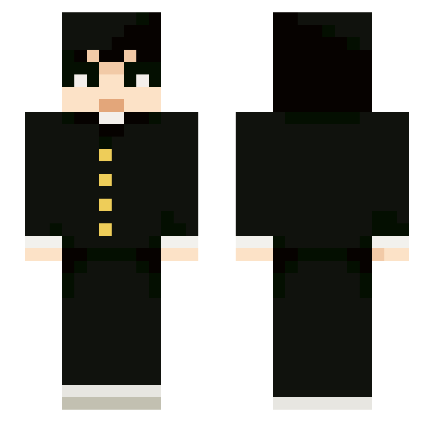 MrGingerbreadv1 Minecraft skin, front and back view