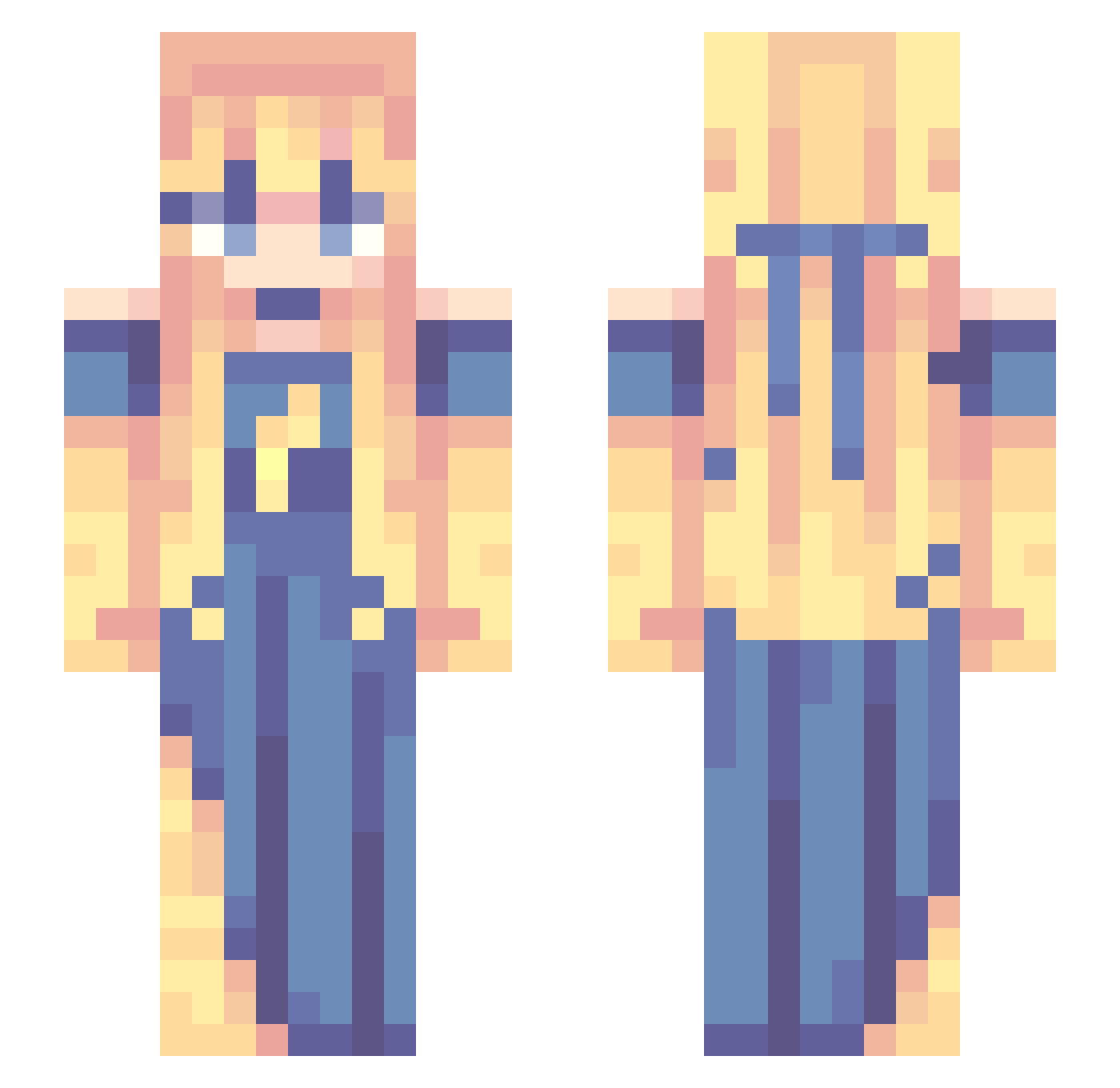 ViolinRequiem Minecraft skin, front and back view