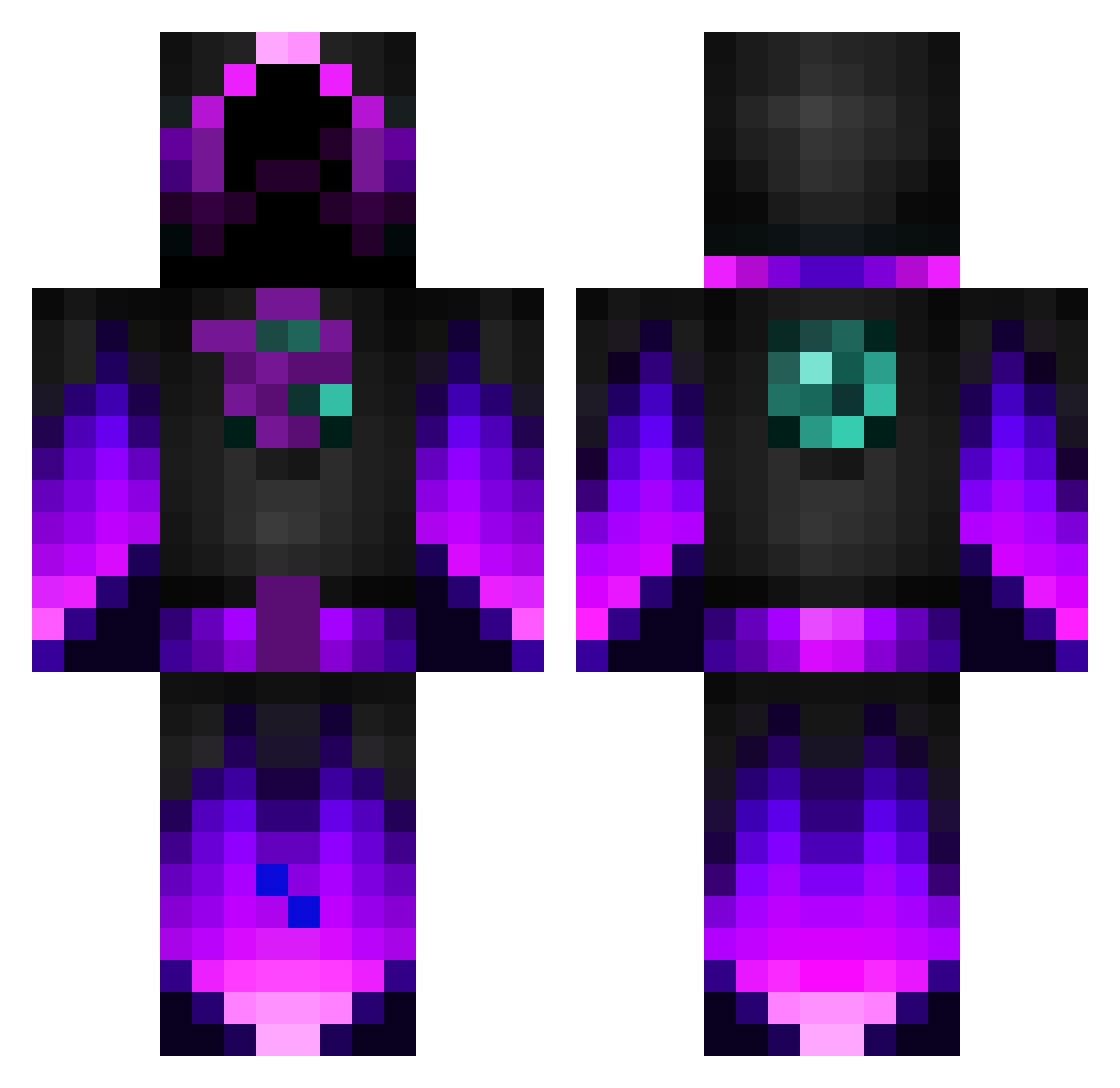 littlestjohann Minecraft skin, front and back view