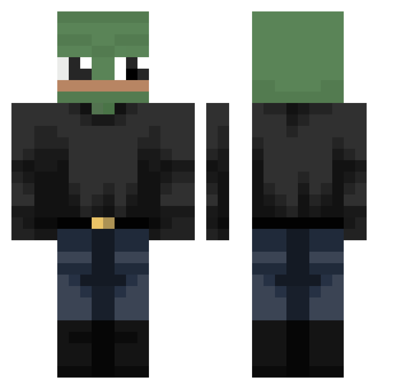 RaubkatzeFranz Minecraft skin, front and back view
