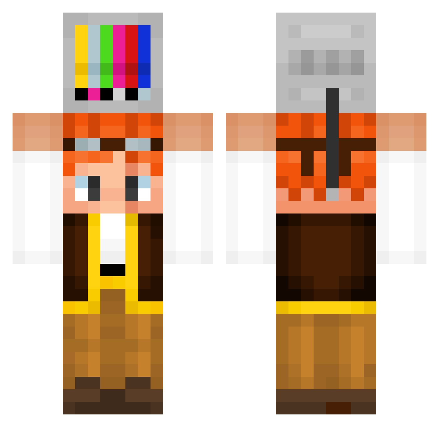 GuardiostheGreat Minecraft skin, front and back view