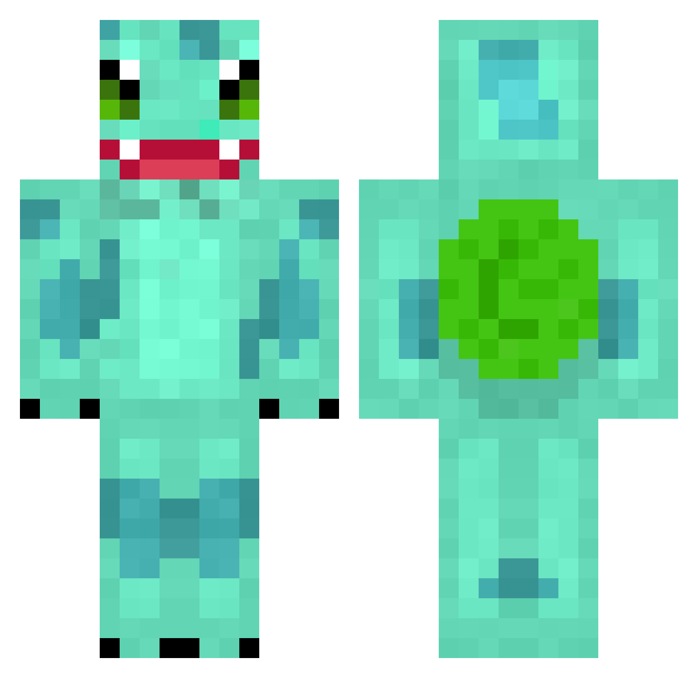 SinSiN520 Minecraft skin, front and back view