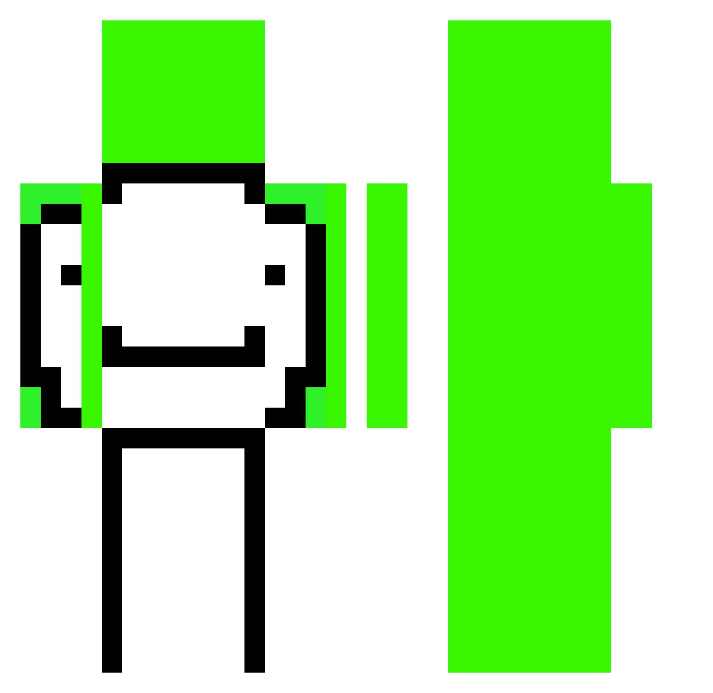 wlghd2da Minecraft skin, front and back view