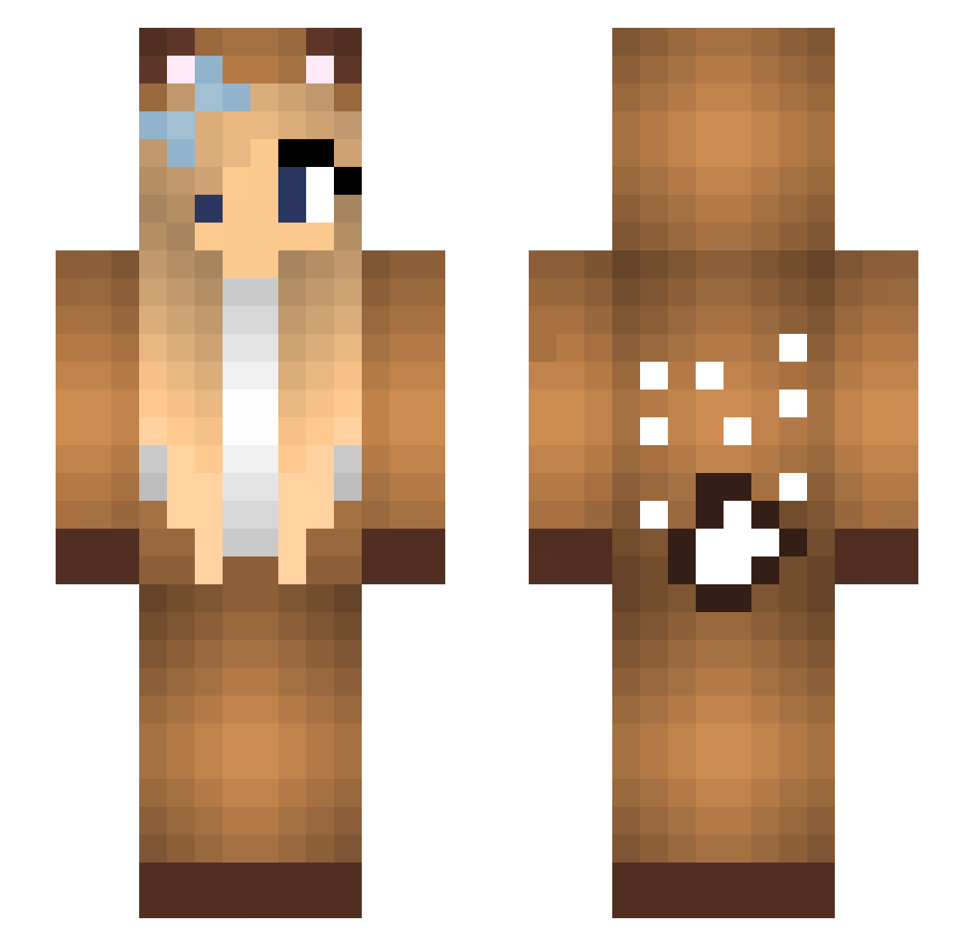 Alleen Minecraft skin, front and back view