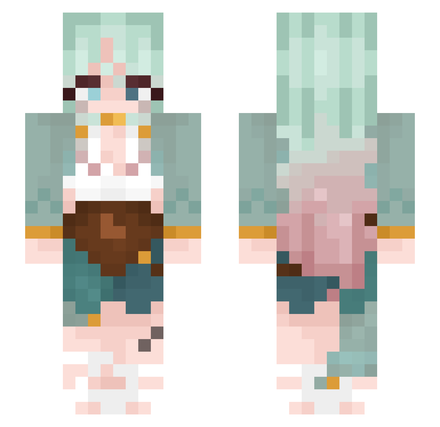 TerriblePaint Minecraft skin, front and back view