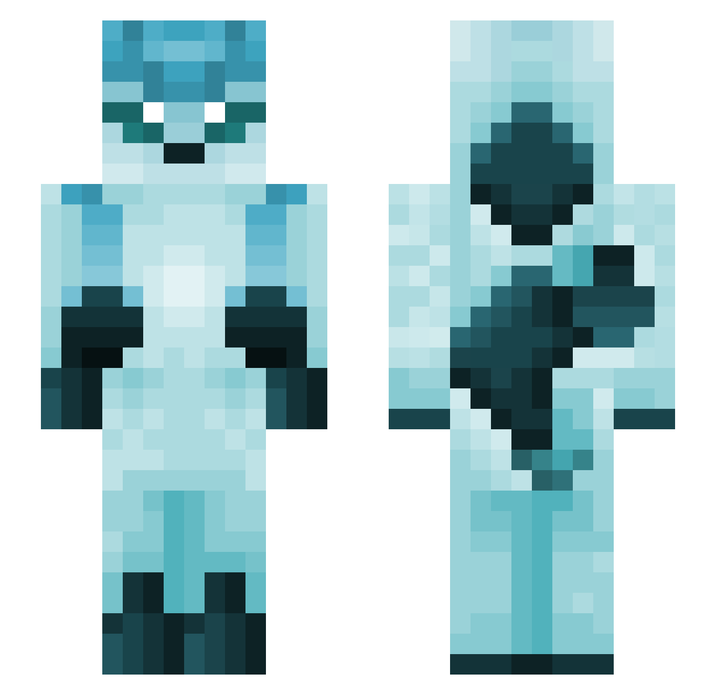 Cade556 Minecraft skin, front and back view