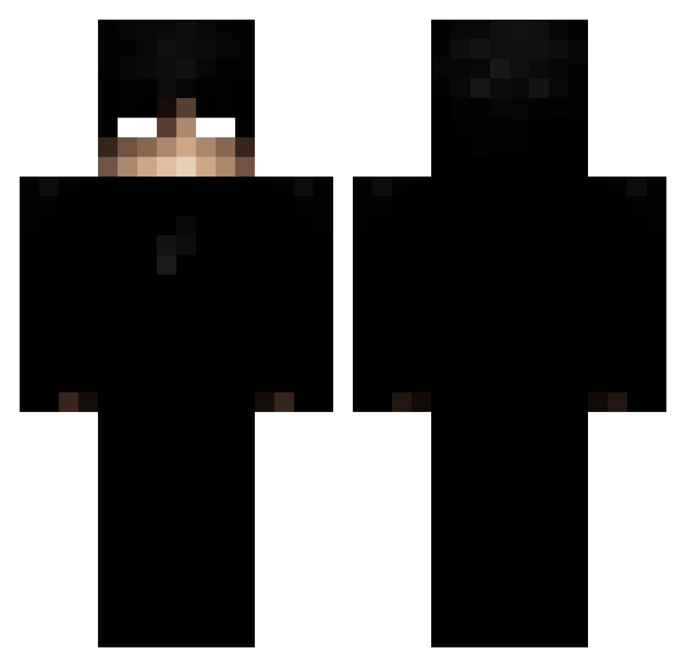 Shadow_IXI Minecraft skin, front and back view