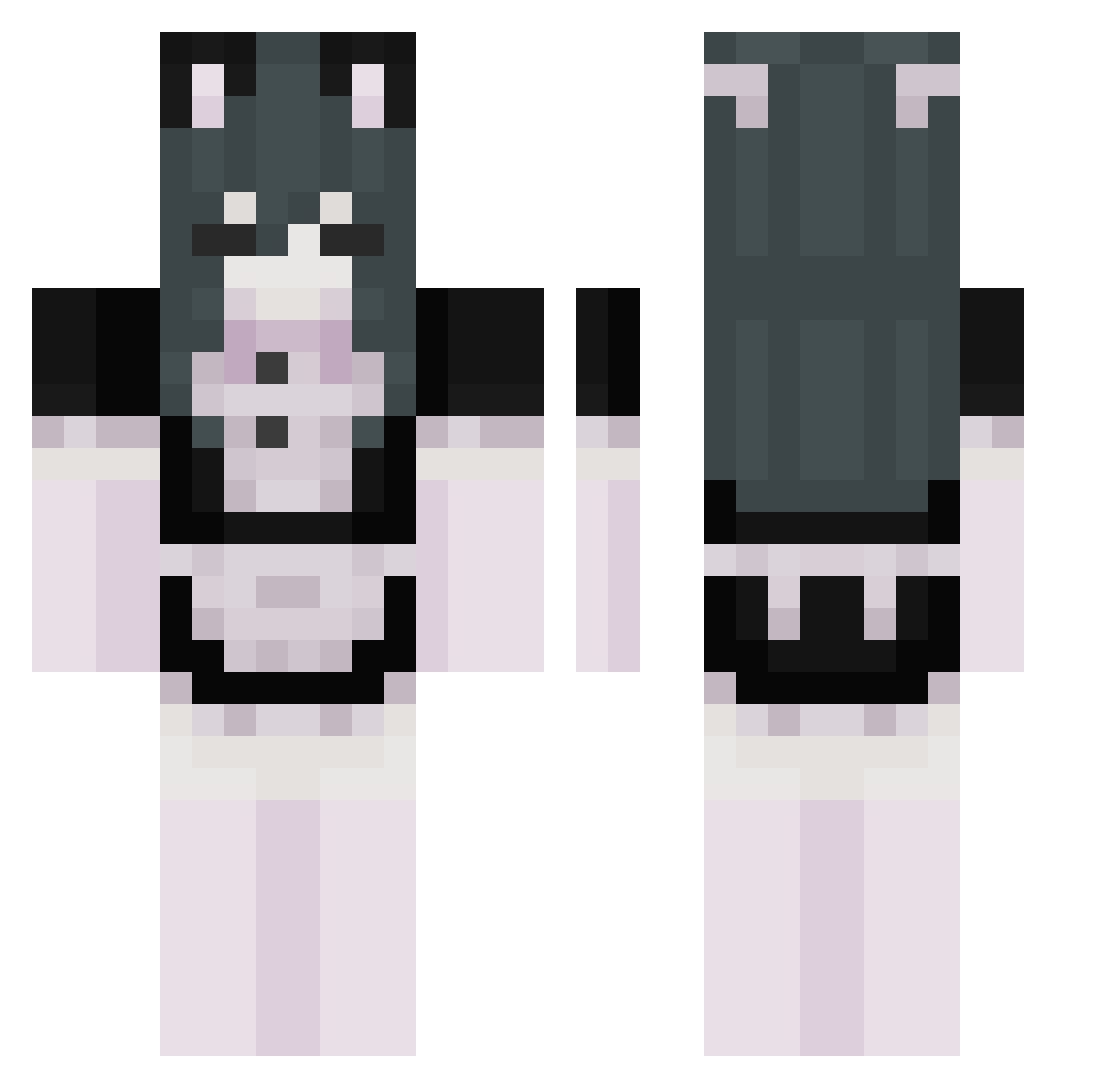 fairyvioleta Minecraft skin, front and back view