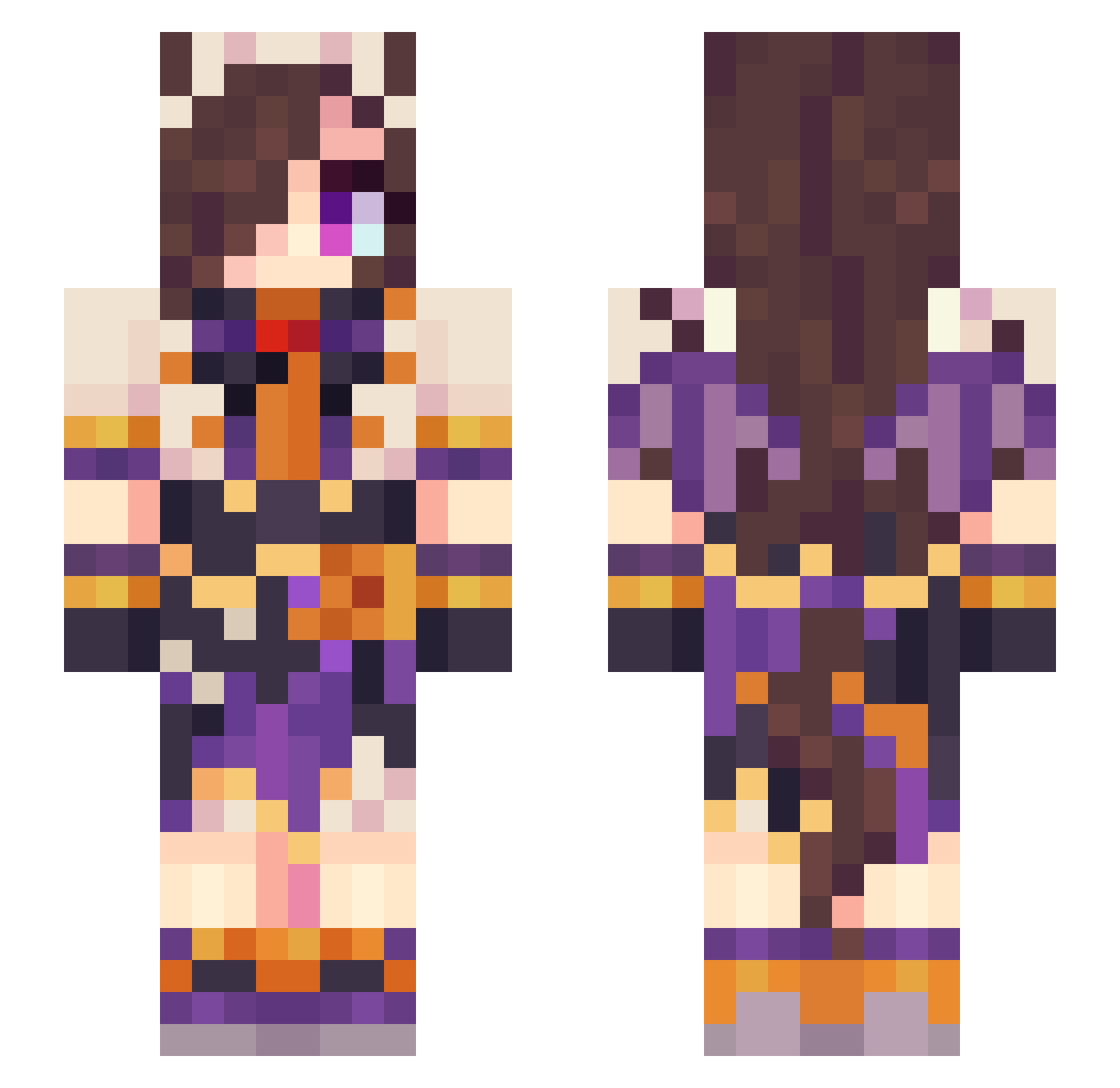 d3athgojira Minecraft skin, front and back view