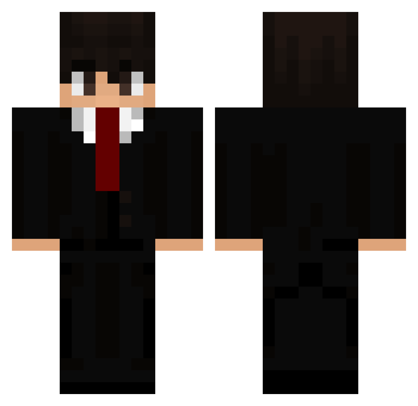 TomasQuiet Minecraft skin, front and back view