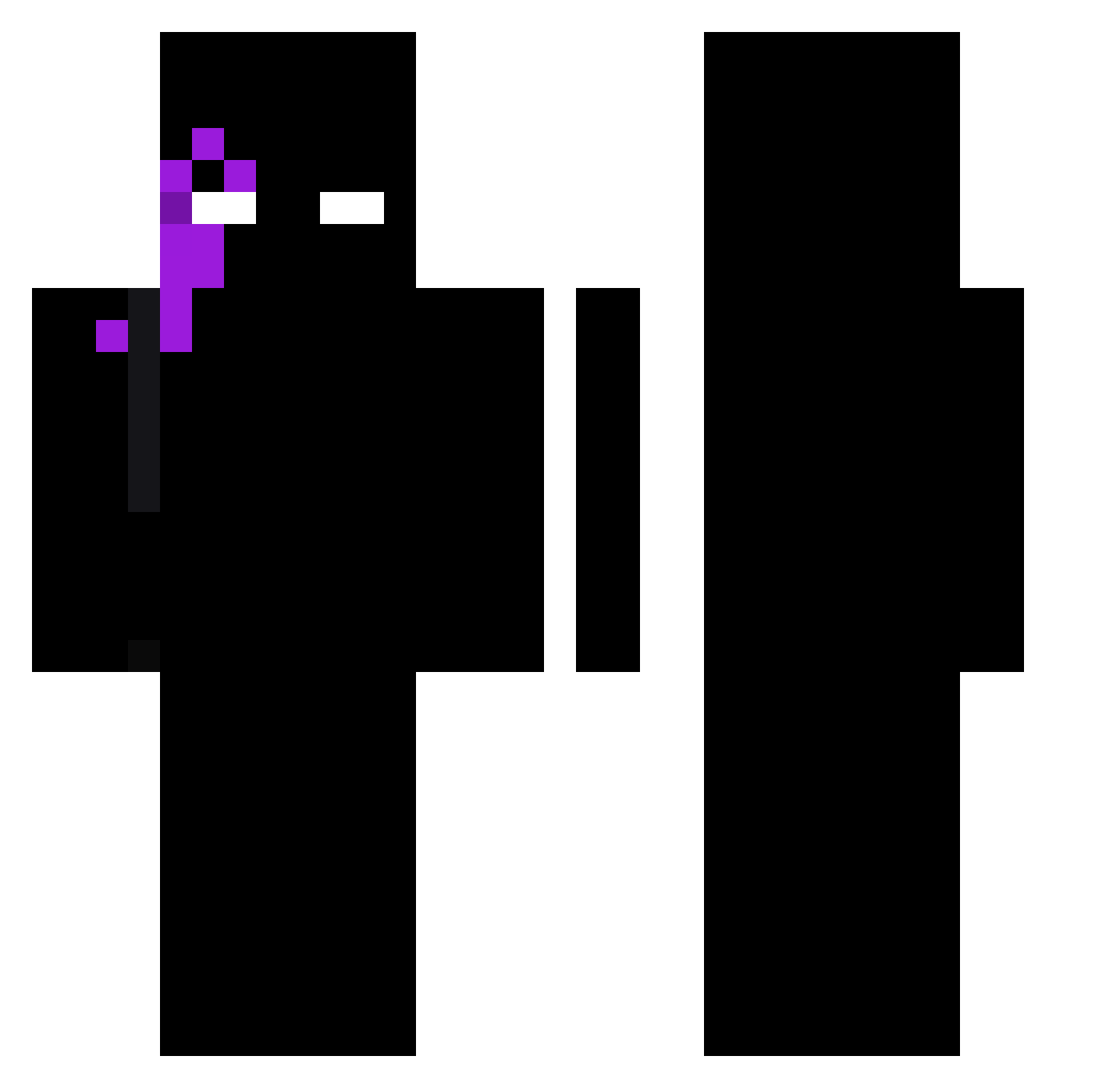 IQCarriedByDiana Minecraft skin, front and back view