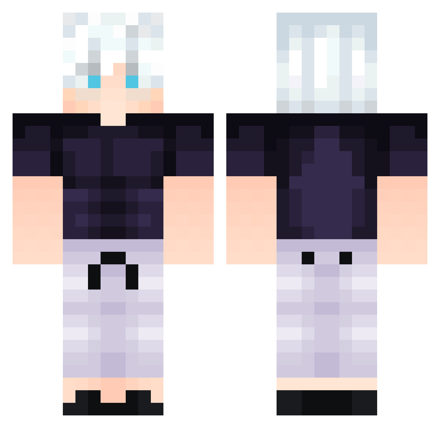 bl3pzzz Minecraft skin, front and back view