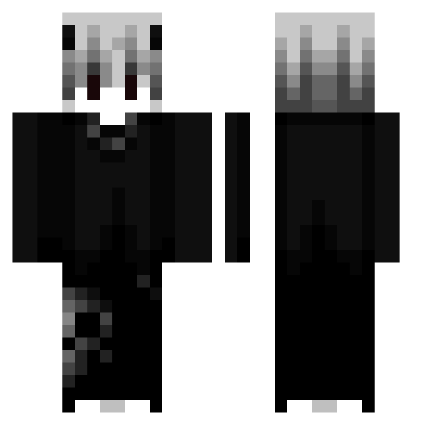 Renatrix8 Minecraft skin, front and back view