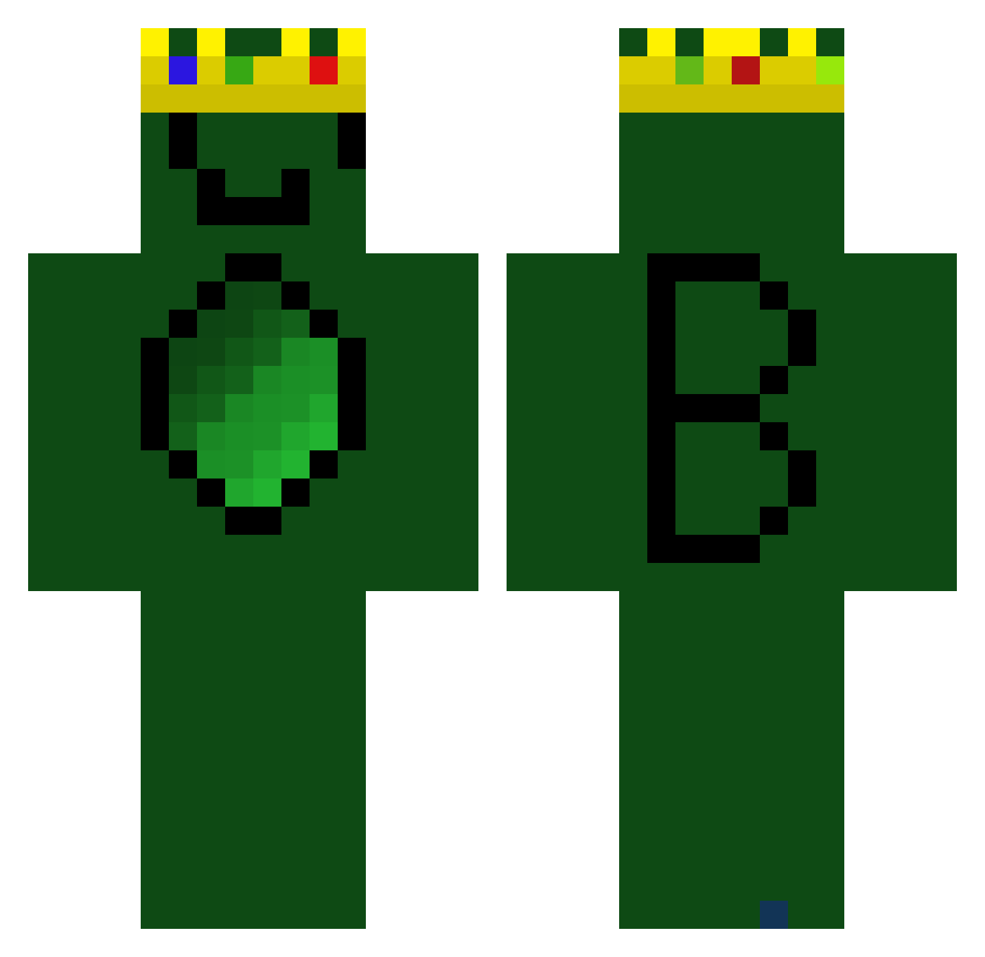 thebiggestbob4u Minecraft skin, front and back view