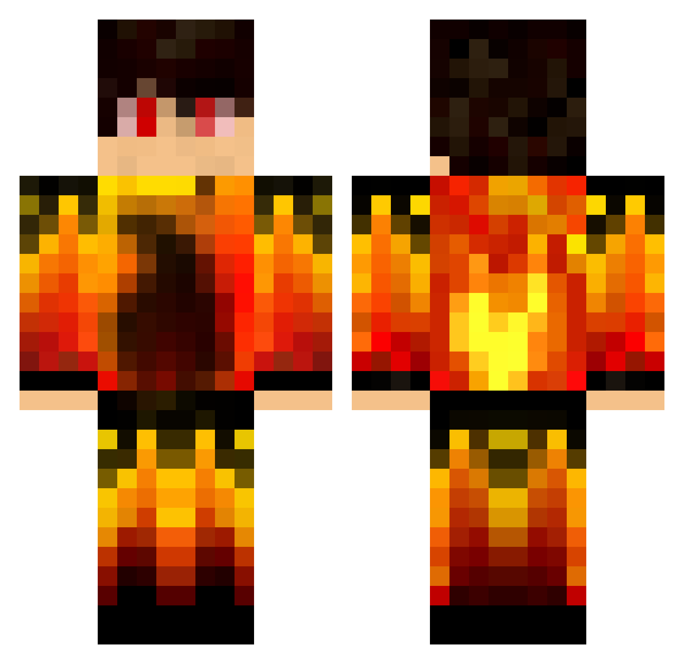 chrizedz Minecraft skin, front and back view