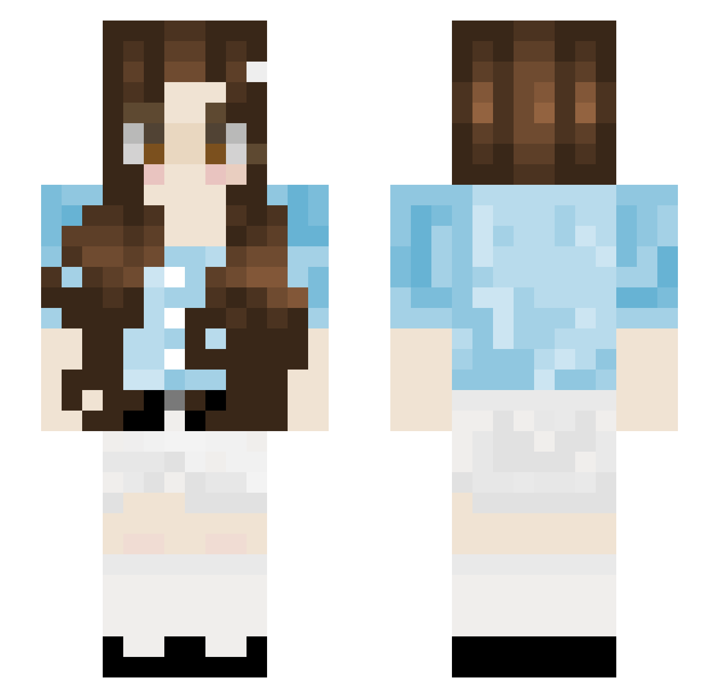 Quemirasbobo_ Minecraft skin, front and back view