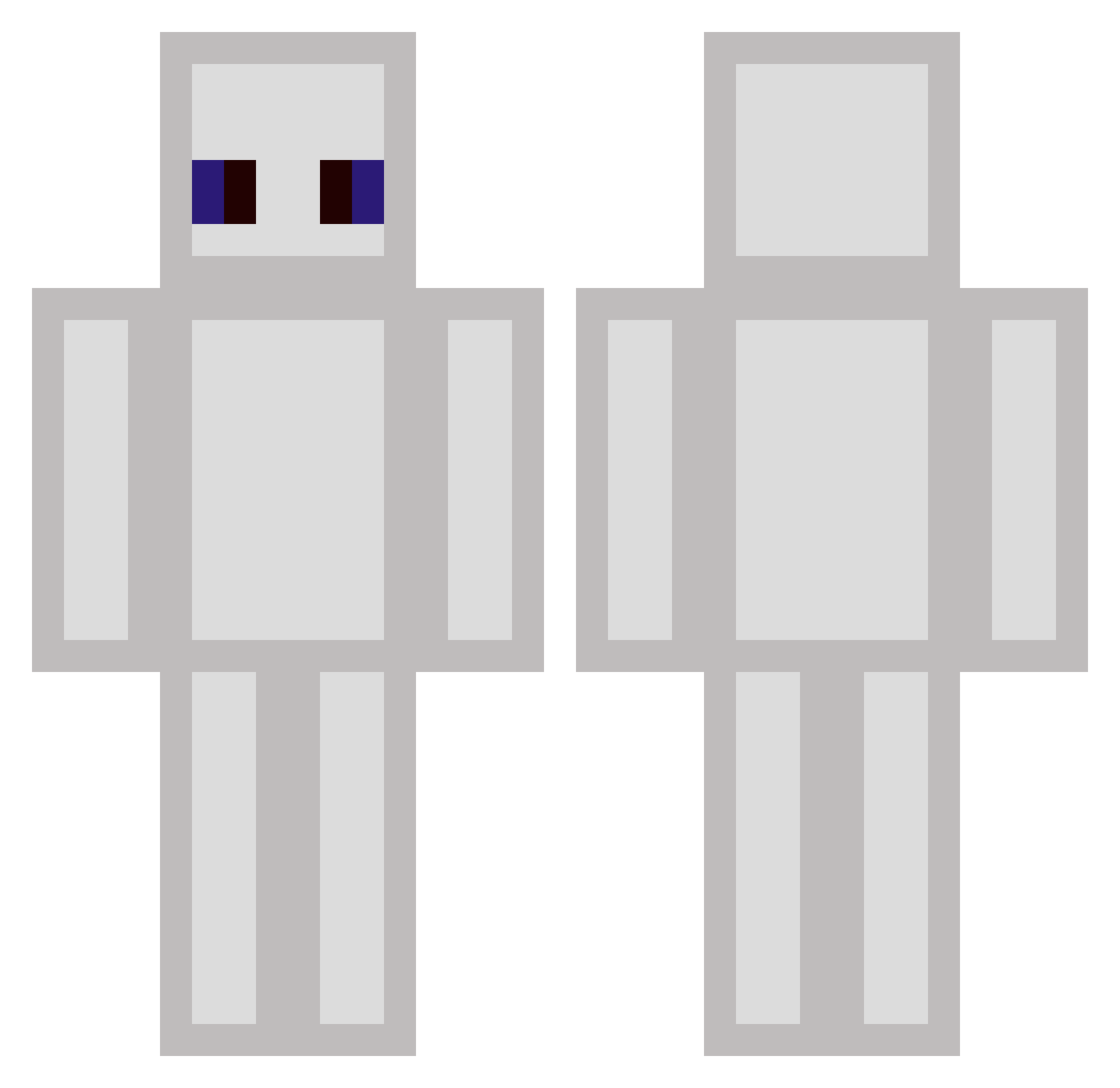 cruzn57 Minecraft skin, front and back view
