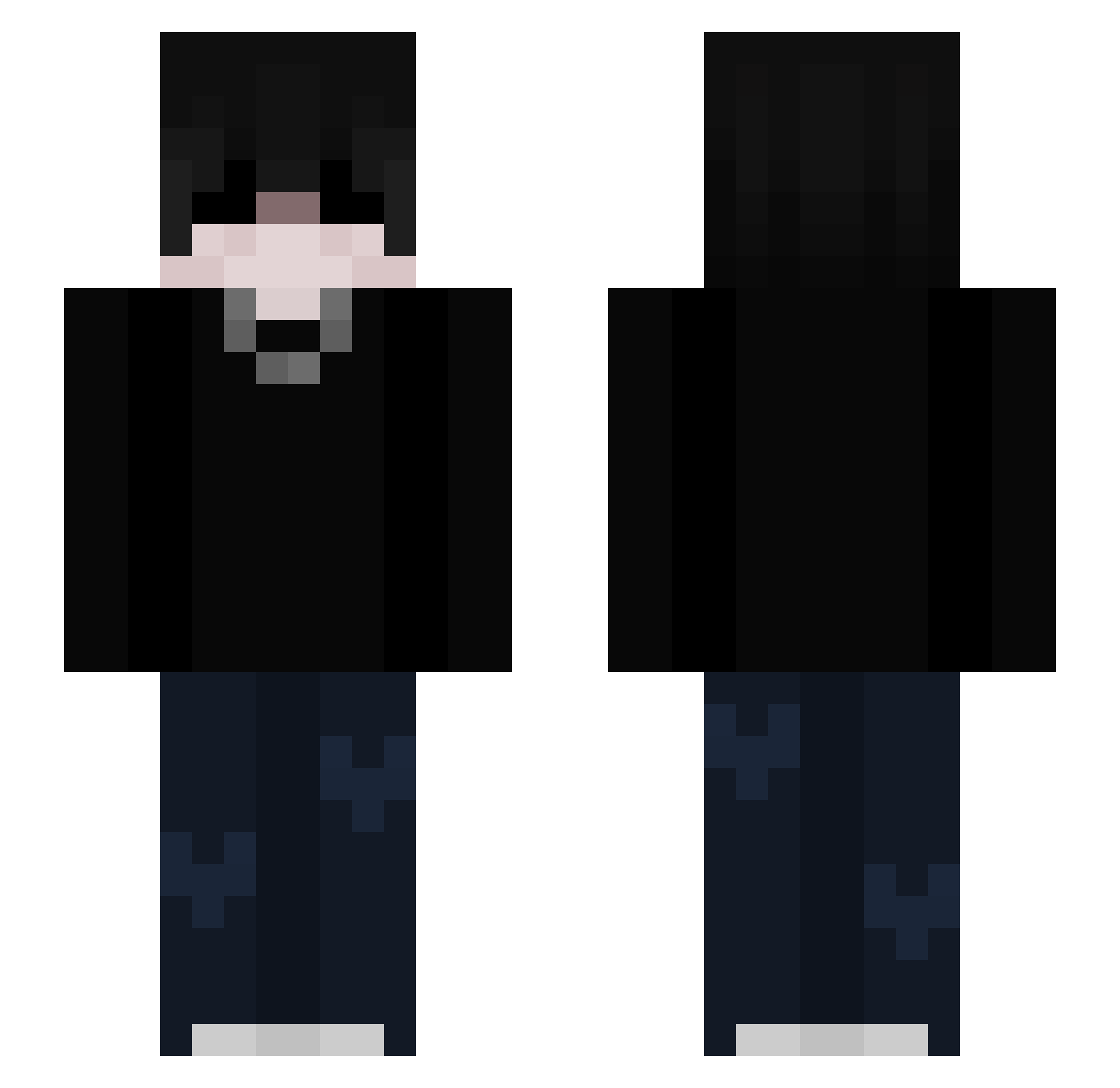 deathrolle Minecraft skin, front and back view