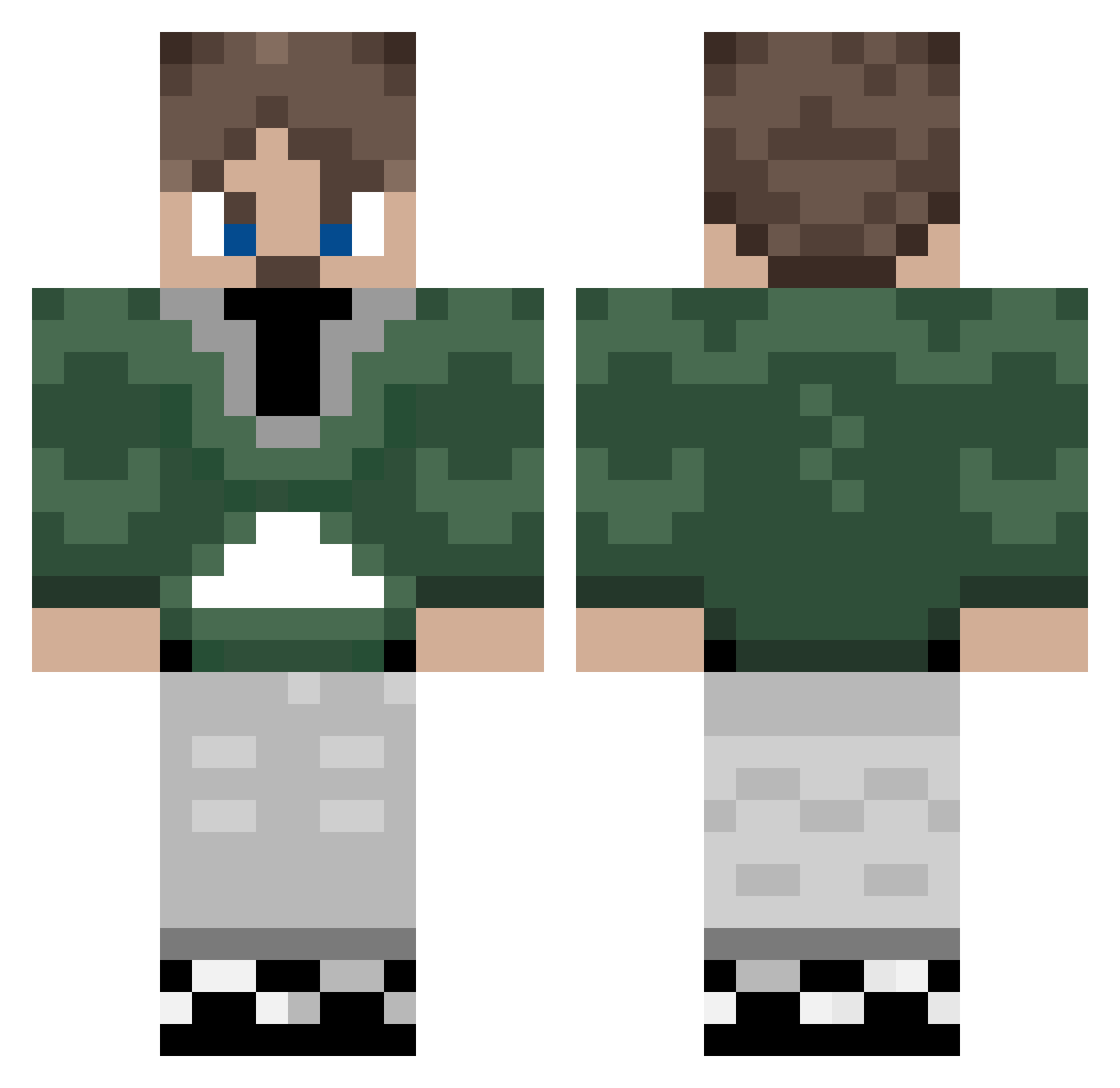 ilkerkaan Minecraft skin, front and back view