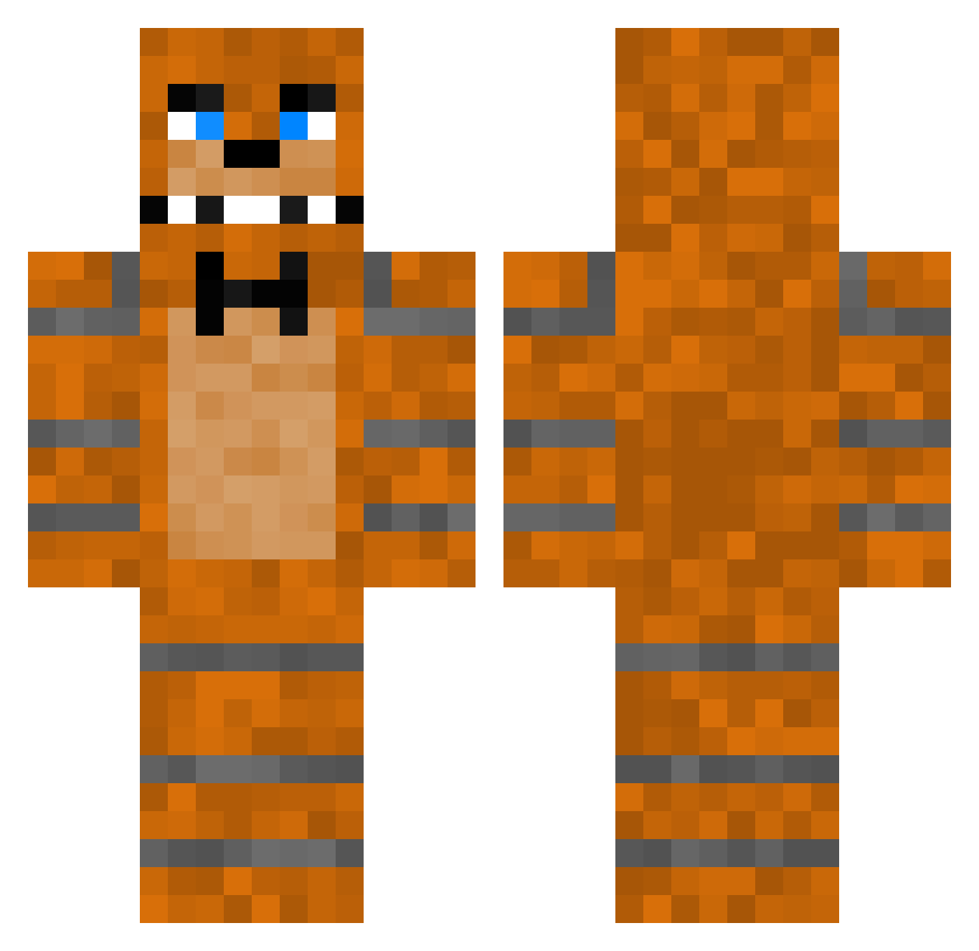 Purge247365 Minecraft skin, front and back view