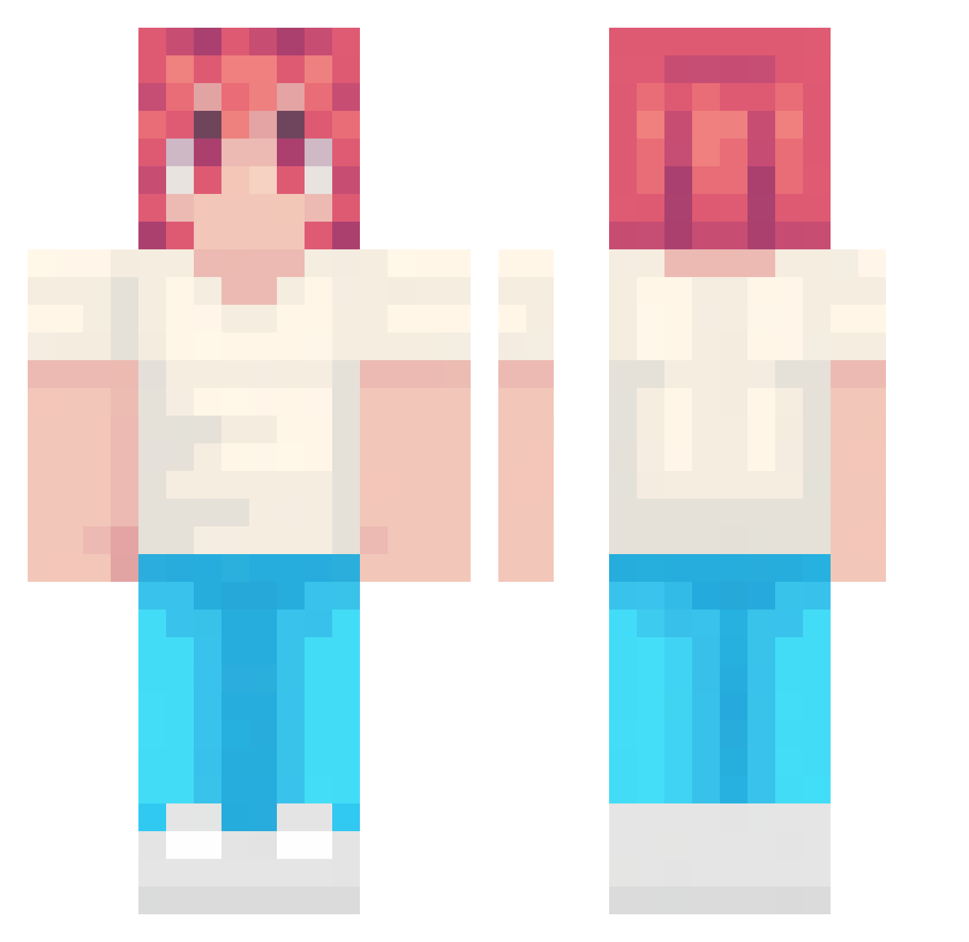 Scoopala7 Minecraft skin, front and back view