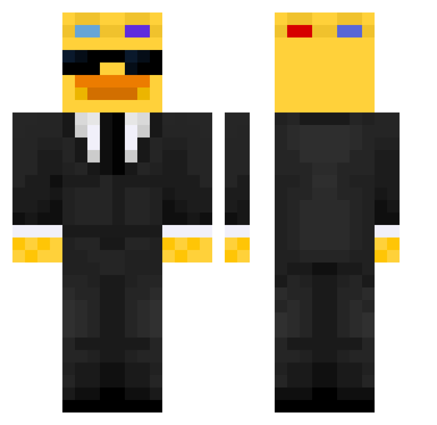 3nz0312 Minecraft skin, front and back view