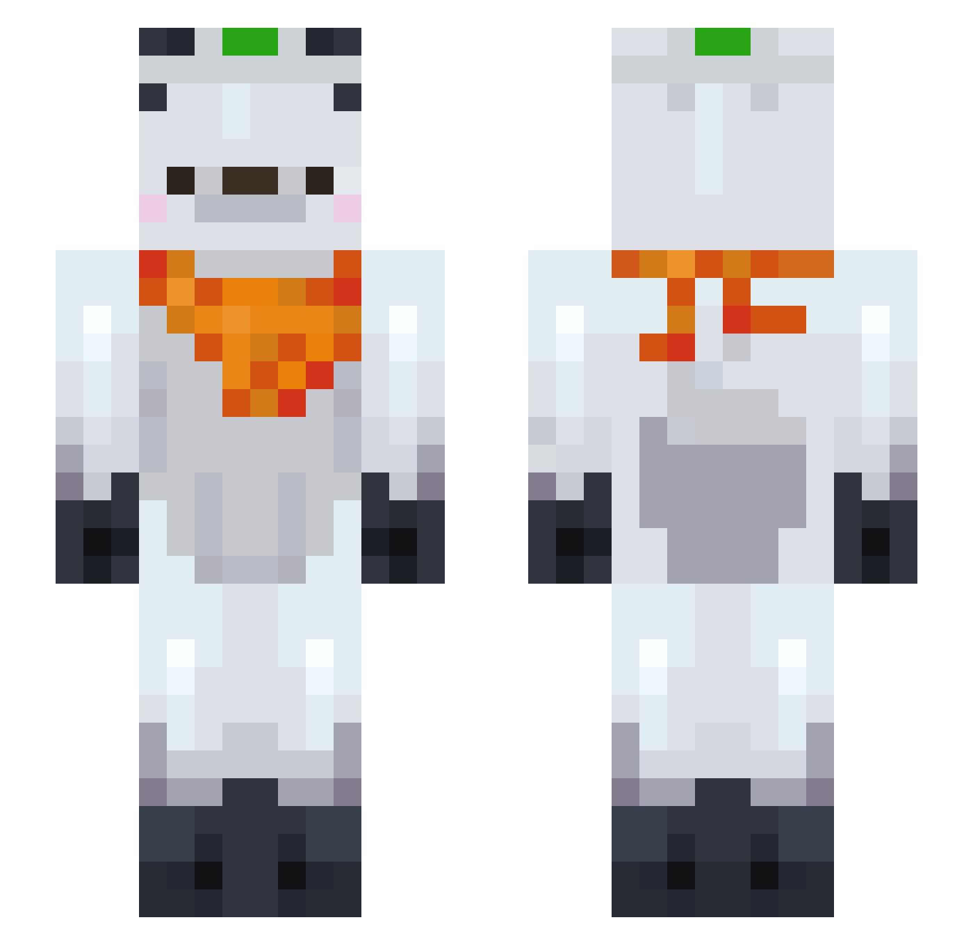 RowxnMc Minecraft skin, front and back view
