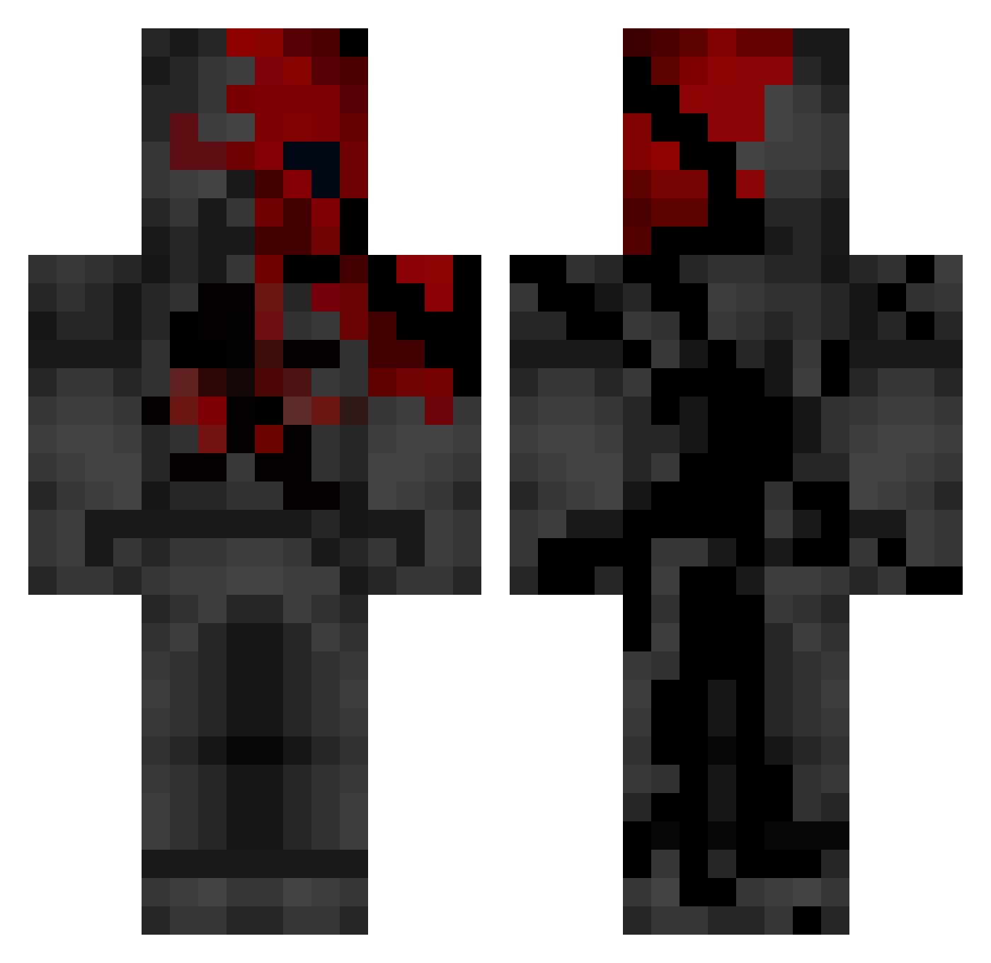Hrafnass_ Minecraft skin, front and back view