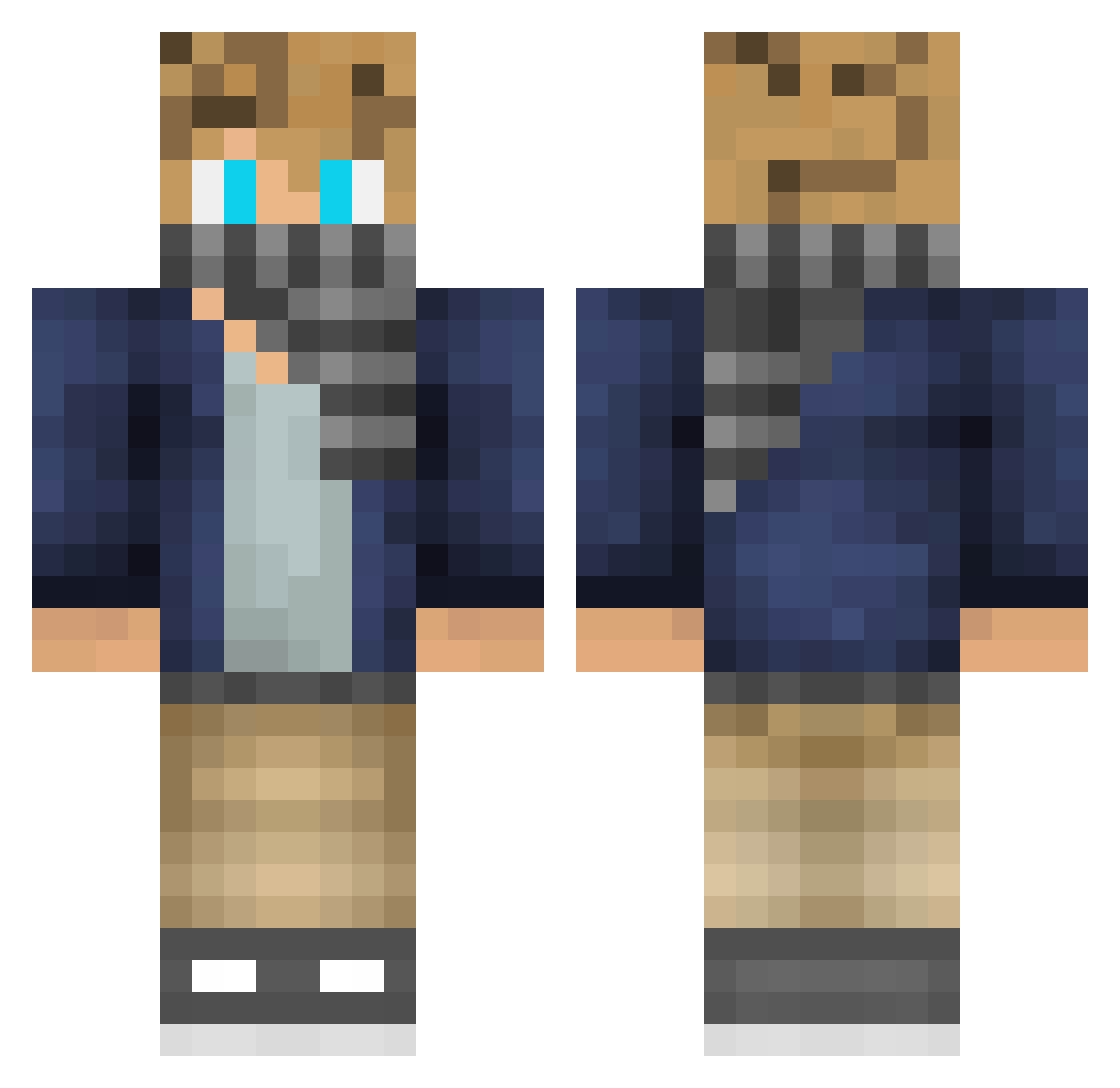 rb0928 Minecraft skin, front and back view