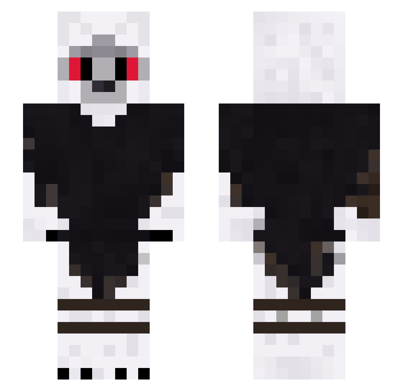 SugarWaffle Minecraft skin, front and back view