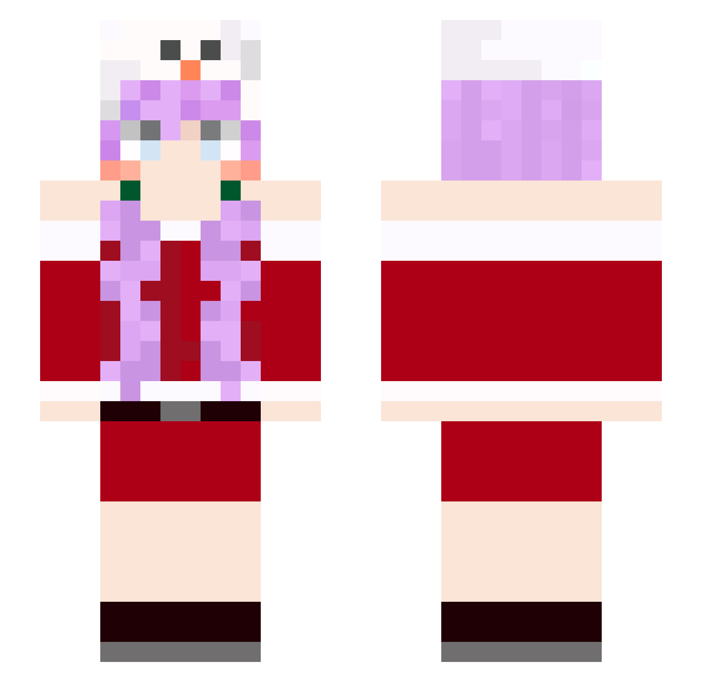 Eileeny Minecraft skin, front and back view
