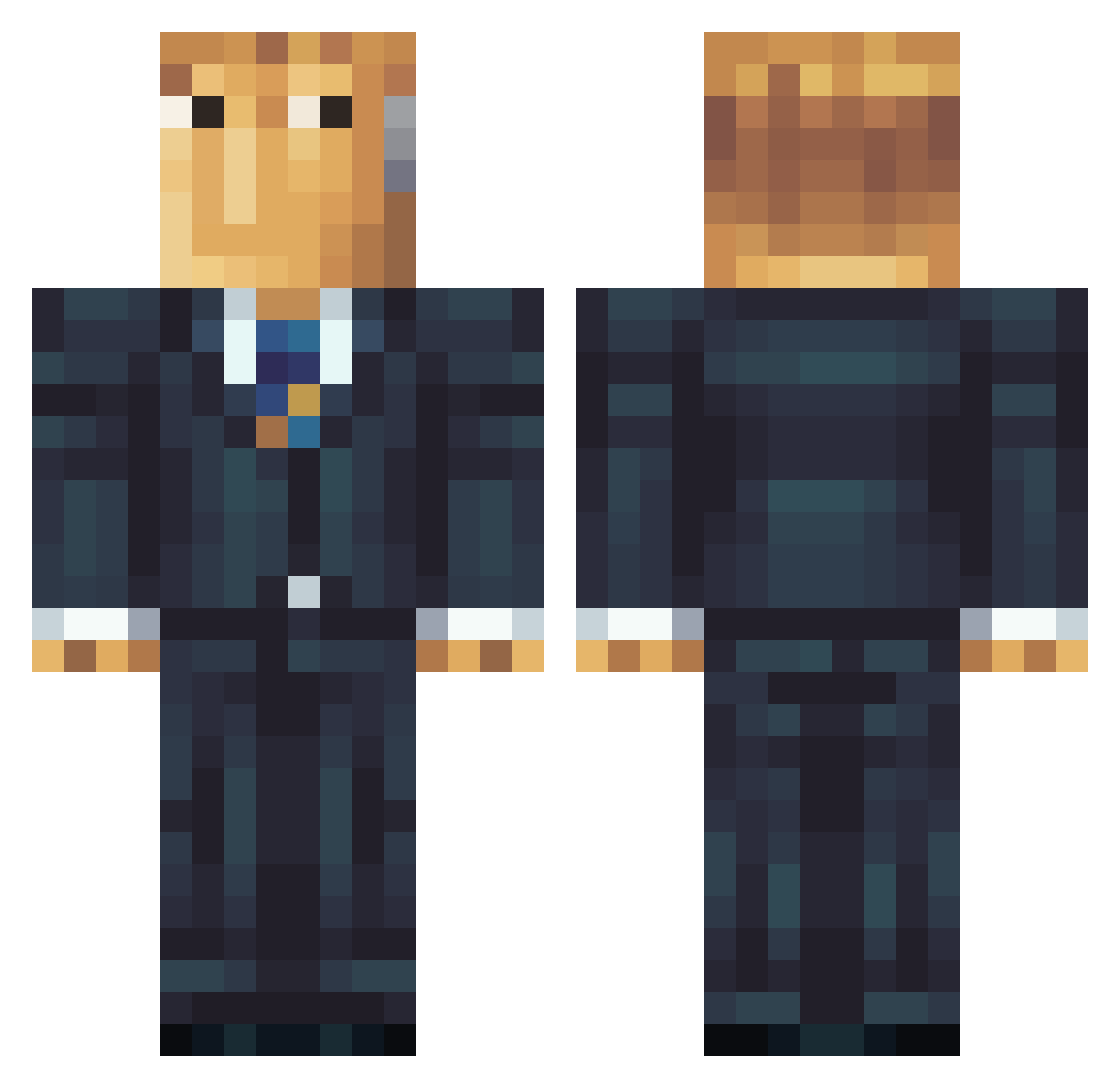 WooWakGood Minecraft skin, front and back view